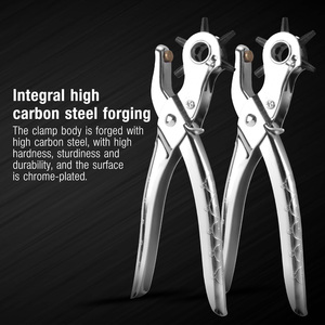 KSEIBI LeAther <strong>Punch</strong> <strong>Tool</strong> 6Ways Chrome Finish Hardware <strong>Tool</strong> <strong>Hand</strong> <strong>Tools</strong> - Product Image 3
