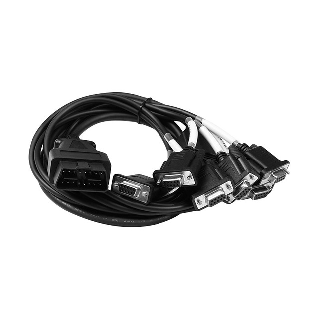 Car OBD Male Connector to Six DB9 Female Ports Serial RS232 Diagnostic Tool Gateway Cable for OLIVER Cars 9-16V