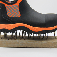 Botas de Seguridad con Puntera de Acero Anti-Impactos e Impermeables OEM, Botas de Trabajo de Neopreno y Goma Anti-Pinchazos para Obras de Construcción