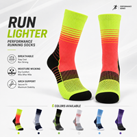 Chaussettes de course à compression graduée pour femmes, respirantes, avec soutien de la voûte plantaire, anti-fatigue, anti-bactériennes, pour marathon, échantillon gratuit, très appréciées