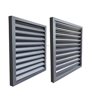 Tùy chỉnh Hợp kim nhôm ống vuông cửa sổ nhôm kiến trúc và che mưa cho các đơn vị điều hòa không khí - Product Image 4