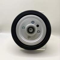 6-inch Black Rubber Damper Tire Puncture Proof Flat-Free Shock Absorbing for Wheelchairs & Hand Carts