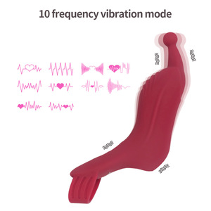 Vibratore per dita, giocattoli sessuali per adulti per le donne, giocattoli per adulti con 10 vibrazioni, vibratori per capezzolo a punto G, strumenti per il piacere sessuale - Product Image 1