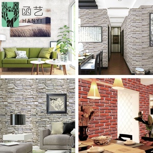 Rollo de papel de pared de piedra, papel tapiz autoadhesivo de pvc, ladrillo 3d, barato, suministro de fábrica - Product Image 6