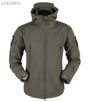 Nouvelle Mode Homme Manteau Extérieur d'Hiver Chaud Coupe-Vent Imperméable Respirant à Poches avec Doublure Polaire et Manches Longues