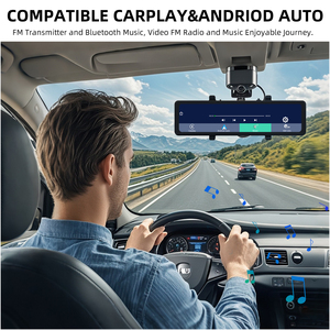 Populaire 11.26 pouces Dash Cam 4K 2160P voiture Dvr Carplay Android Auto Stream voiture rétroviseur GPS WIF | Radio FM AUX - Product Image 5