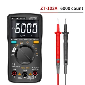 Multimètre numérique Portable ZT-98/100/101/102/102A plage automatique 6000 comptes AC/DC ampèremètre voltmètre Ohm Hz fréquence de résistance