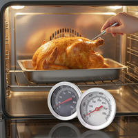 Termometer Dial Tahan Air dari Baja Tahan Karat untuk Penggunaan BBQ, Dapur, dan Oven dengan Rentang Suhu 50~350/100~700.