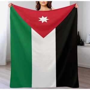 <span class=keywords><strong>Nouvelle</strong></span> couverture en flanelle ultra-douce avec drapeau de la Jordanie, couverture légère pour lit, toutes saisons, pour adultes - Product Image 4