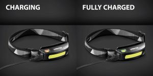 Linterna Frontal LED COB Recargable Súper Brillante de 145 Lúmenes, Haz de Luz Ultra Ancho de 180°, Resistente al Agua IP65, 4 Modos, Clip para Colgar, Alcance de 50 m, Uso en Exteriores - Product Image 4