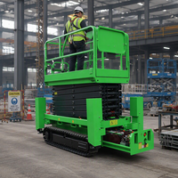 Plateforme élévatrice à ciseaux électrique sur chenilles en acier de 8 m GS0612TL, capacité 580 kg, avec extension de 900 mm pour l'entretien des installations extérieures