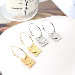 Pendientes de Moda 2022, Diseños de Pendientes Bali Dorados, Acero Inoxidable, Chapado en Oro de 18k, Joyería con Diseño de Gato, Venta al Por Mayor - Product Image 3