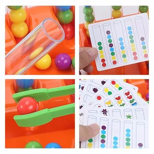 Juguete <span class=keywords><strong>Montessori</strong></span> de Coordinación Mano-Ojo, Tubo de Plástico con Cuentas y Bolas de Arcoíris para Clasificar, para Niños de 2 a 4 Años, Educación Temprana - Product Image 4