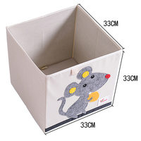 Anpassbare Große Stofftierkörbe Spielzeug-Aufbewahrungsbox Faltbarer Cartoon-Kleinteilebehälter Kinder-Spielzeug-Organizer Quadratische Boxen