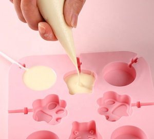 <span class=keywords><strong>Moule</strong></span> en Silicone Écologique Forme Fleur, Fruit, Ours de Dessin Animé pour Sucettes, Glaçons, Chocolats et Bonbons Durs - Product Image 3