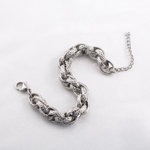 Pulsera de Cadena Geométrica de Acero Inoxidable para Hombre, Estilo Hip Hop, Joyería de Regalo - Product Image 3