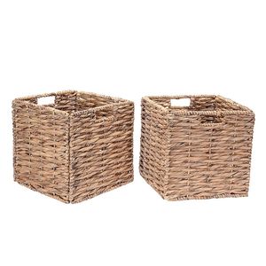 Premium Classic <b>Rectangular</b> Water Hyacinth Storage <b>Basket</b> With Lid Custom Logo Eco Friendly Bulk Vietnam Export - Product Image 2