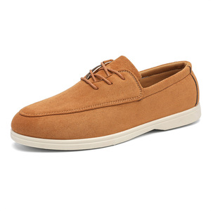 Chaussures décontractées en daim pour hommes avec logo de marque personnalisé, MOQ faible, style de marche luxueux, chaussures habillées de style business - Product Image 4