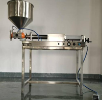 Remplisseuse pneumatique semi-automatique de beurre d'arachide liquide visqueux de 20 à 5000ml pour la gelée de yaourt la pâte de tomate la confiture la sauce au miel