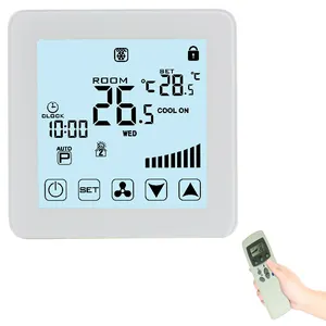 Remote control color touch screen digital fcu thermostat touch screen panel