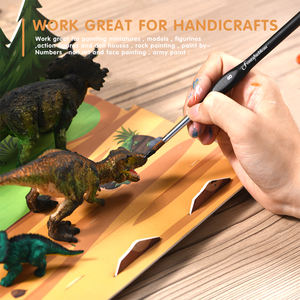 10 adet İnce Uçlu Detaylar Sentetik Saç Sanatçı Suluboya Fırçaları Minyatür Yağlı Boya Sanatçı Fırçası - Product Image 6