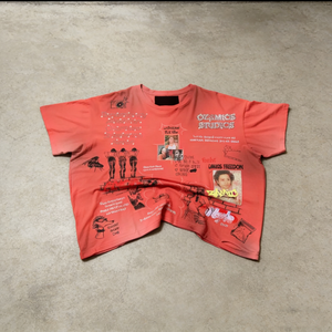 تي شيرت رجالي مخصص بطباعة DTG وغسيل حمضي مع رسومات من الأحجار اللامعة، تصميم فضفاض وثقيل الوزن، قطن 100٪، ملابس الشارع - Product Image 1