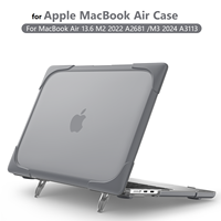 Casing Kokoh untuk MacBook Air 13.6 Inch 2026 2022 M5 A3449 M4 A3240 M3 A3113 M2 A2681 Hard Shell Kickstand Anti Benturan