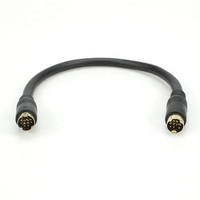 Câble audio personnalisé MINI DIN 9 broches mâle vers mâle avec gaine en PVC et blindage combiné pour lecteur DVD de cinéma maison