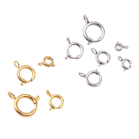 Fermoir à ressort en acier inoxydable or avec un anneau Slingshot Boucle Bracelet Collier Bijoux Résultats et Composants Accessoires