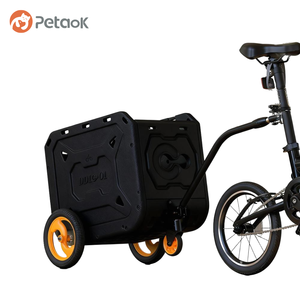 Kleine fiets honden- en huisdiertrailer, milieuvriendelijk, opvouwbaar, 3 wielen, explosiebestendige banden, 25 kg draagvermogen, universele pasvorm, geschikt voor buitenfietsen - Product Image 1
