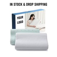 Housse amovible OEM Emballage personnalisé avec logo personnalisé Oreiller en mousse portable à soutien élevé Oreiller de sommeil à mémoire de forme