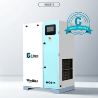 Kompresor Udara Scroll Tanpa Oli Stasioner 8 Bar Kontrol PLC PM VFD 11 KW 22 KW 7.5 KW