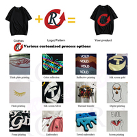 Vente directe usine Nouveau T-shirt vierge 100% Coton de haute qualité pour homme, épais, avec impression graphique dorée sur métal personnalisée