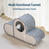 Tunnel pour chat en feutre, lit multifonctionnel, griffoir, condo modulaire pour chat, maison pour animaux de compagnie assemblée, tunnel de jeu pour chaton d'intérieur