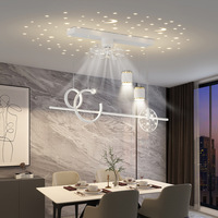 Ventilador de Techo LED Moderno Oscilante de 360° con Aspas Invisibles y Luz, Novedad 2023 para Dormitorio, Sala de Estar, Comedor, Estudio