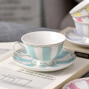 Современный портативный маленький свежий макарон, керамическая косточка, фарфоровая кофейная чашка, набор для послеобеденного чая, набор конфетных цветов, Черный Ароматизированный Чай - Product Image 3