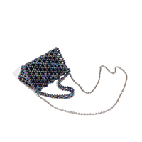 Sac de soirée perlé fait main pour femme, sac à main ajouré avec poignée supérieure, sac bandoulière avec pochette intérieure pour mariage, fête, bal de promo, banquet