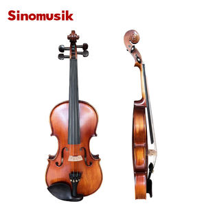 Sinomusik Brand New Design Professionnel Satin Rouge Brun Flamme Érable <span class=keywords><strong>Violon</strong></span> MVT800 - Product Image 4