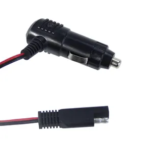 12V 24V Battery Extension Power Cord small Car Cigarette Lighter Plug solar panel SAE Cable