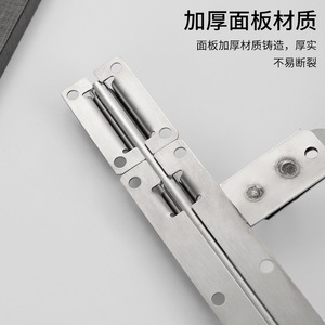 Perno de puerta de acero inoxidable tipo F, acabado cepillado, montaje en superficie, pestillo para puerta de madera, diseño tradicional, fácil instalación - Product Image 4