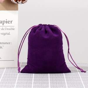 Sac en velours à cordon de serrage pour bijoux, sac de rangement en velours personnalisé, emballage cadeau en velours avec logo personnalisé - Product Image 4