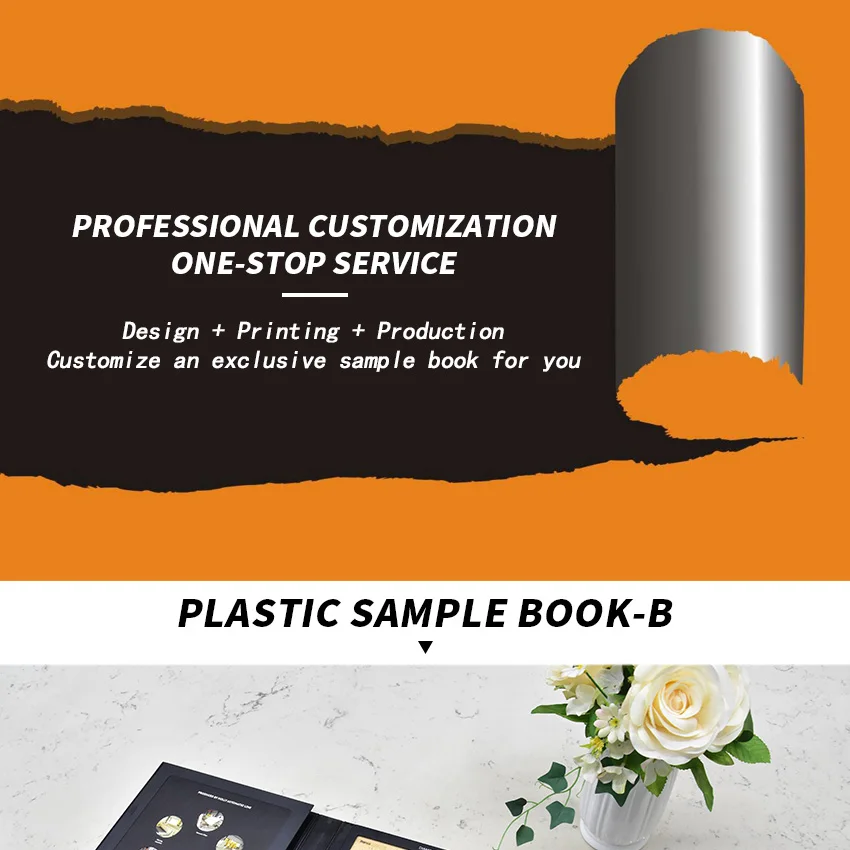 High Quality Custom Display Rack Plastic Marble Mosaic Catalogue Case Granite Stone Sample Folder Box Tile Quartz Samples Book