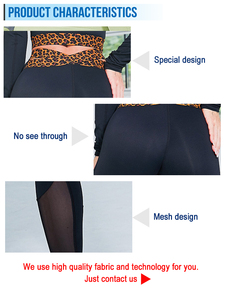 Taille haute en nylon <span class=keywords><strong>polyester</strong></span> noir collants leggings ventre contrôle bout à bout taille haute leggings - Product Image 4