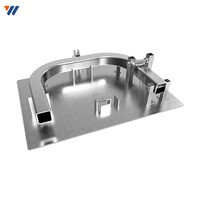 YW Hardware OEM Kustomisasi Aluminium Pemotongan Laser CNC Pembengkokan Pengelasan Pencetakan Kotak Logam Bingkai Panel Fabrikasi Lembaran Logam