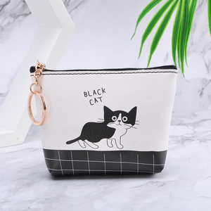 Tùy chỉnh phong cách cổ điển PU <span class=keywords><strong>Coin</strong></span> Purse Keychain Dây kéo đóng cửa dễ thương thời trang Quà Tặng Ví tái chế materia - Product Image 3