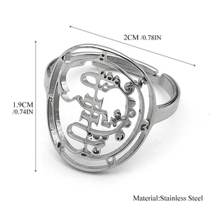 Anillo de Moda Hip Hop, Joyería Geométrica Wicca, Amuleto Pagano de Acero Inoxidable, Brujería Mágica - Product Image 6