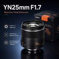 Objectif Yongnuo YN 25mm F1.7M AF à focale fixe en métal pour appareil photo hybride Olympus Micro 4/3 MFT, objectif portrait
