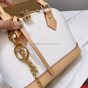 Sac à main de luxe en PU blanc pour femme, modèle Alma Shell, élégant sac à poignée supérieure, fermeture éclair - Product Image 2