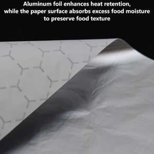 Xiamen Custom Logo Food-Grade Hamburger Aluminum <strong>Foil</strong> <strong>Paper</strong> Sheets Honeycomb Hotdog Sandwich Fast Food Wrapping Burger Wax <strong>Paper</strong> - Product Image 3