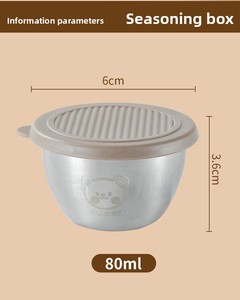 Contenedor de mantenimiento fresco de acero inoxidable con oso, tapa de caja de inmersión, accesorio de cocina transfronterizo para salsa sellada de pollo frito - Product Image 6